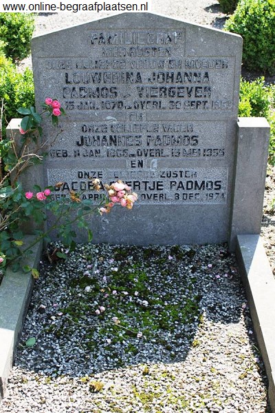 Louwerina Johanna Viergever 1870-1953 and Johannes Padmos 1866-1955 and Jacoba Geertje Padmos 1895-1